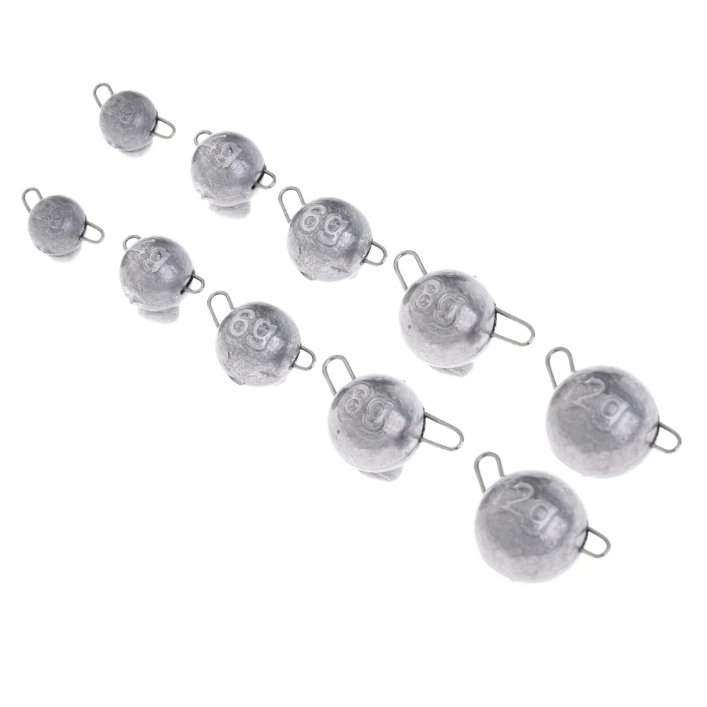 10 шт для рыболовного грузила Dropshot Быстрой вставки круглый шар Форма