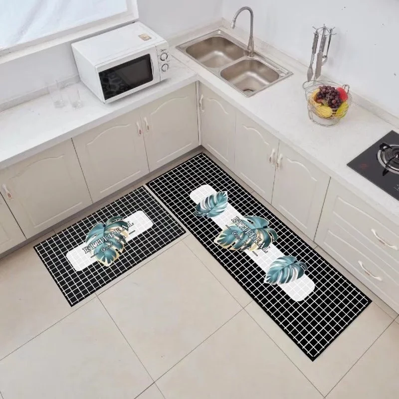 

Cartoon Plant Anti-slip Kitchen Mat for Floor Modern Bath Carpet Entrance Doormat Tapete Fashion Absorbent Area Rugs