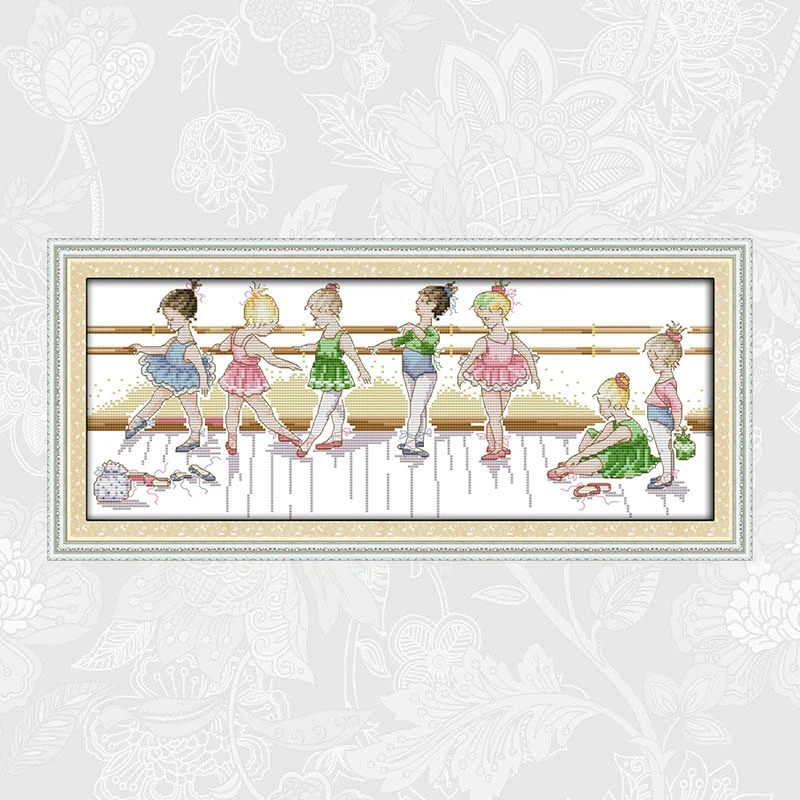 Картины для вышивки маленькой балерины 11CT 14CT Aida Набор крестиком на холсте сделай