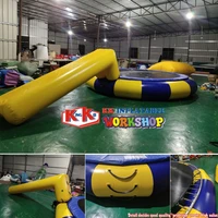 commercial grade inflatable jumping trampoline combo catapult blob for lake beach water fun