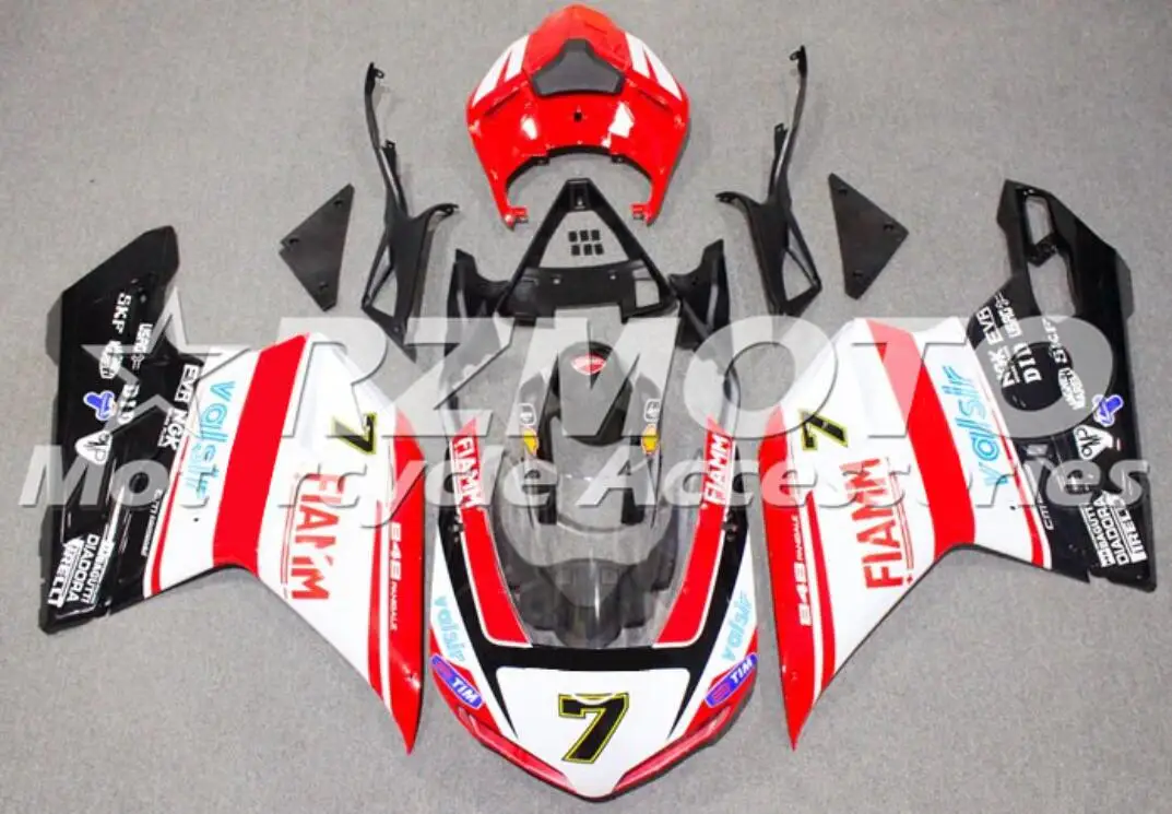 

New ABS Motorcycle Fairing kit Fit For Ducati 848 evo 1098 1198 2007 2008 2009 2010 2011 2012 Custom Number 7 Cool