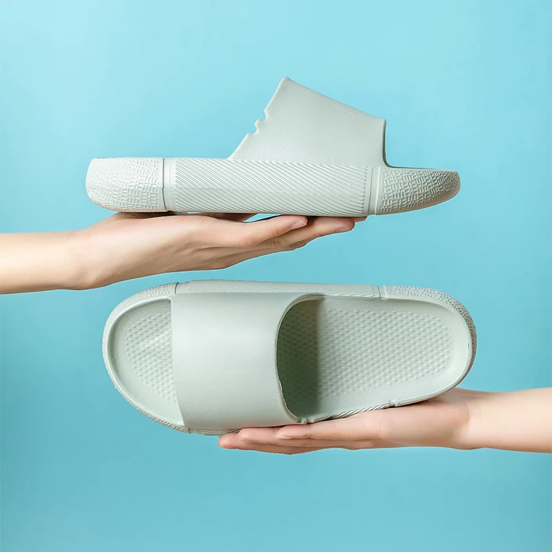 

Chaussons Femme Maison Summer Rubber Thick-soled Non-slip Bathroom Sandals Comfortable Quiet Home Slippers Zapatillas Casa Mujer