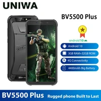 blackview bv5500 plus ip68 waterproof rugged smartphone 4g mobile phone 3gb 32gb android 10 0 5 5 screen 4400mah phone 2020 new