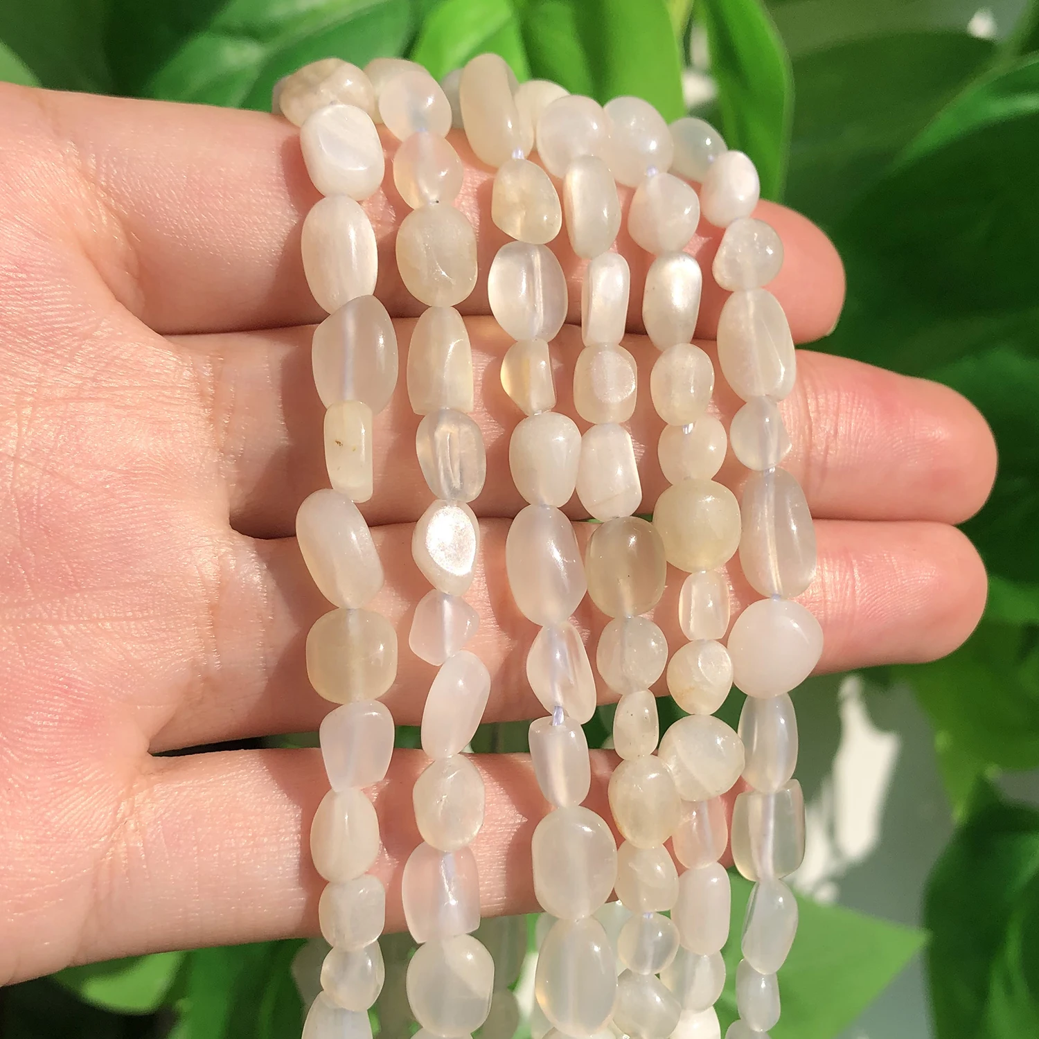 Бусины из белого лунного камня естественный неправильной формы свободные бусины