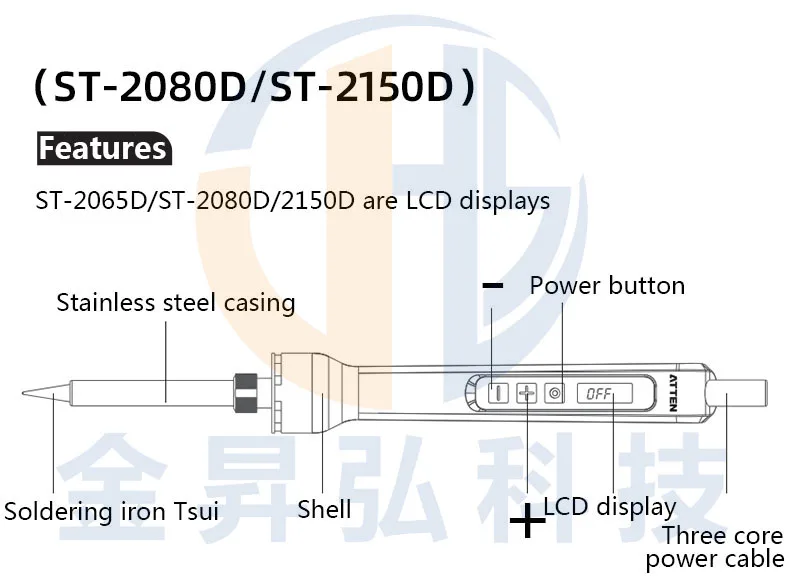 Внимание ST-2065D ST-2080D ST-2150D светодиодный цифровой дисплей термостат электрический утюг автоматическое переключение в спящий режим выключения с регулировкой температуры