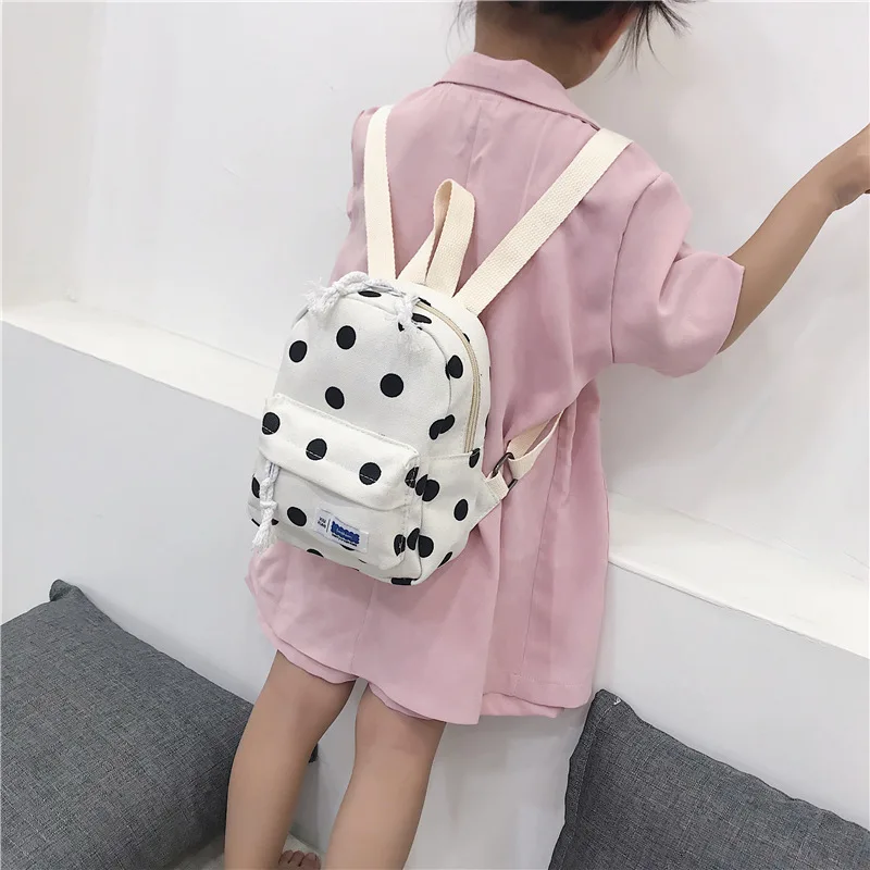 Рюкзак в горошек простой модный рюкзак для мальчиков и девочек 2019 новый