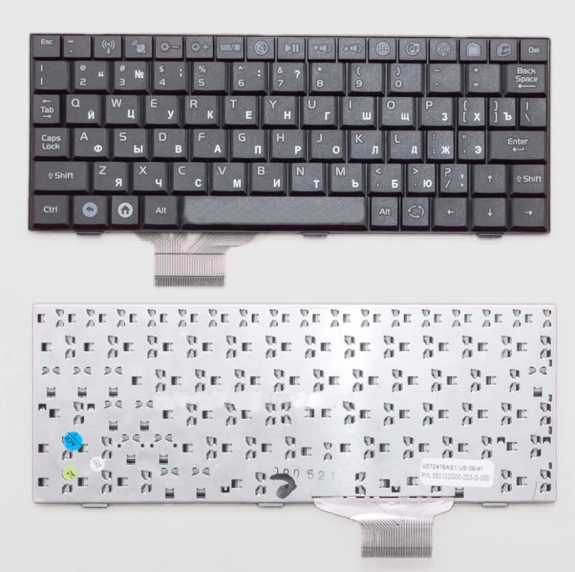 Клавиатура для Asus Eee PC 900 700 Series p/n: V072462AS1 04GN022KRU10 MP-07C63SU-5285 русская черная |