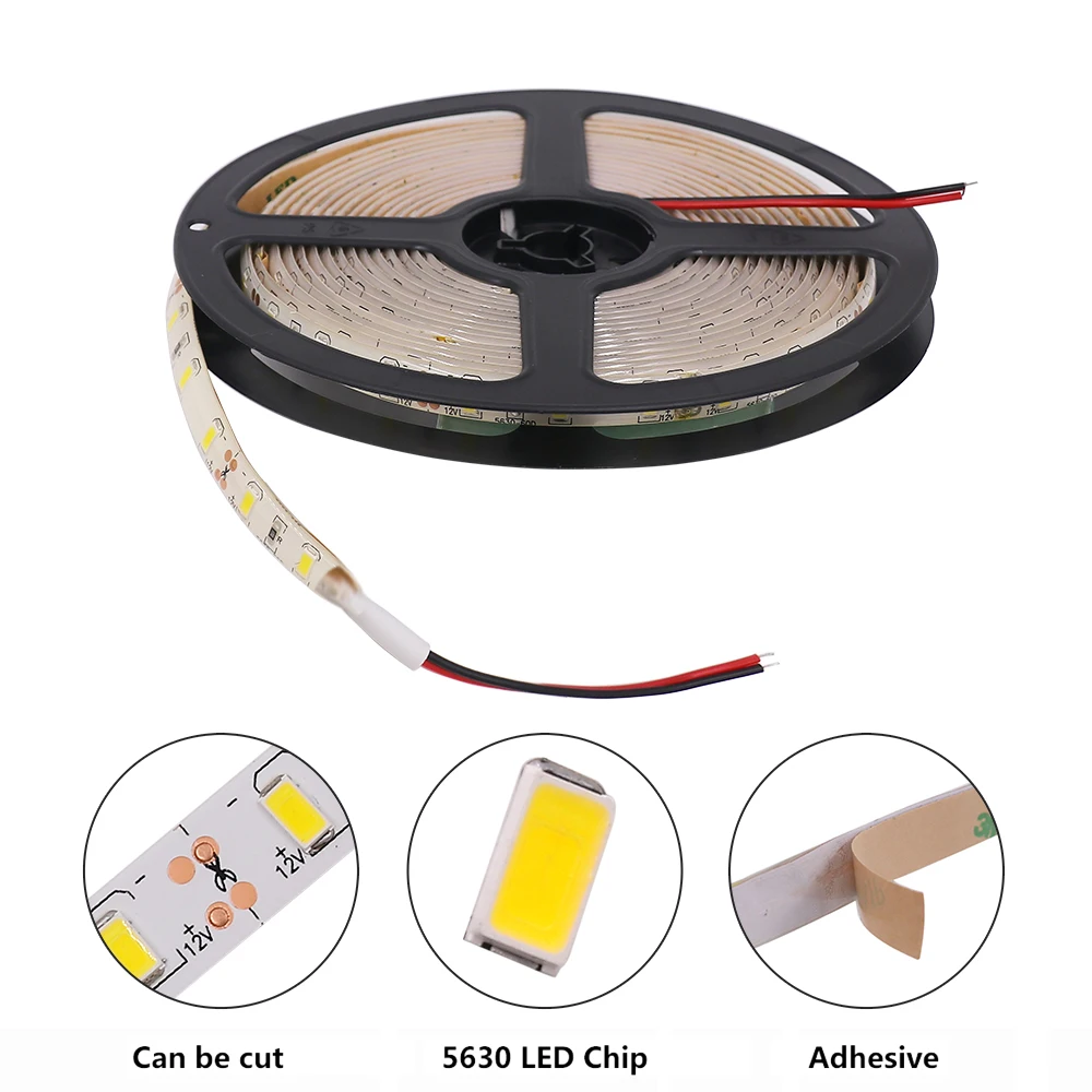 DC12V SMD 5630 Светодиодная лента 300 светодиодный s 1200 Гибкая светодиодсветильник IP65