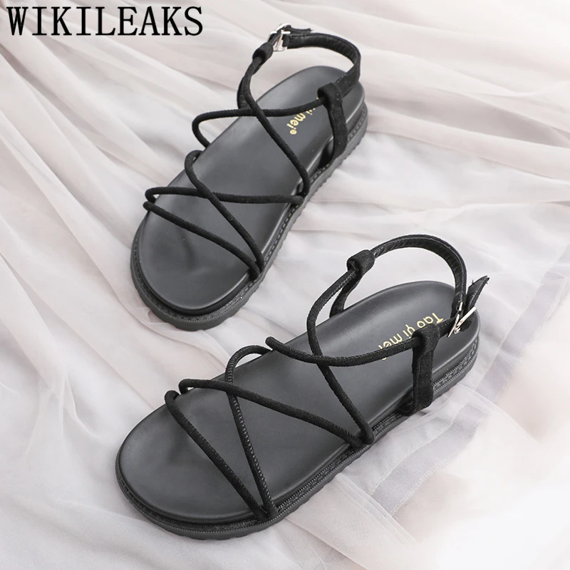 Сандалии женские черные пляжные босоножки модная обувь лето|Боссоножки и сандалии| |