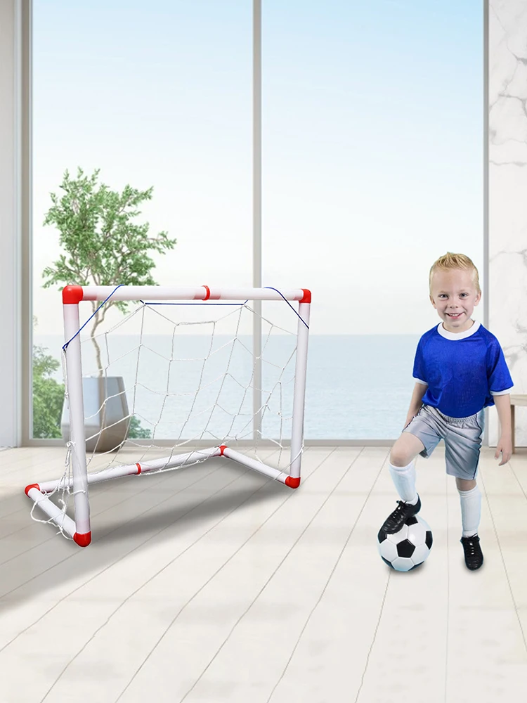 Портативная Детская футбольная гола Дверь ворота детский футбольный мяч насос