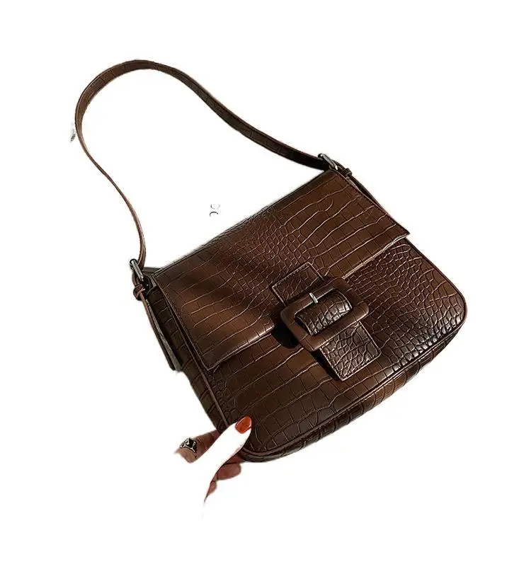 

Bag women's 2021 new fashion retro handbag shoulder diagonal crocodile armpit bag generation hair