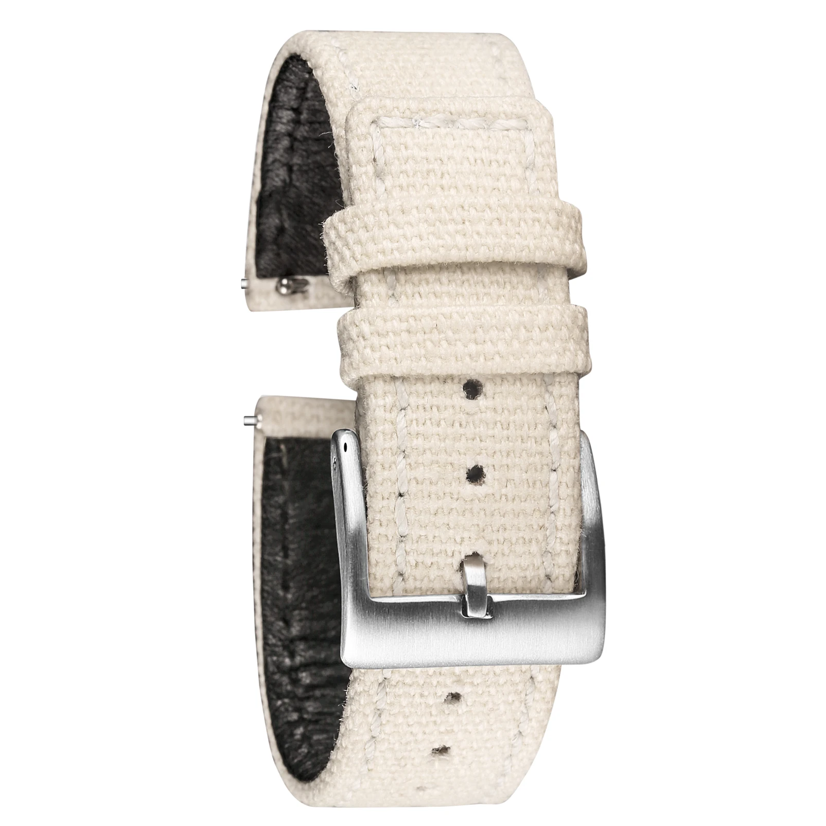 Ремешок Hemsut из текстиля для наручных часов быстросъемный белый браслет двух