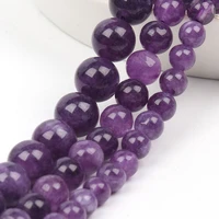 high quality natural purple amethysts quartz crystal round loose beads for jewelry making diy bracelet accessories 156 8 10mm