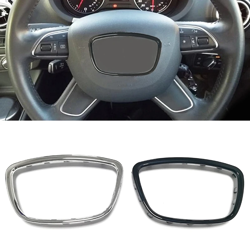 Хромированный АБС пластик отделка рулевого колеса наклейка с логотипом рамка