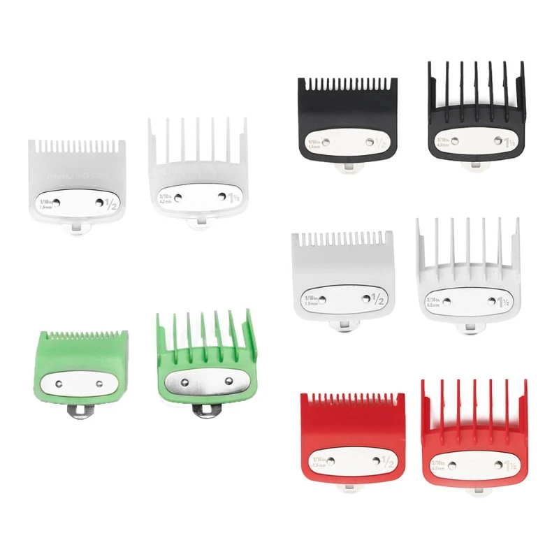 

Professional Guide Comb Set 2Pcs Hair Clipper Guide Comb Set 1.5mm 4.5mm
