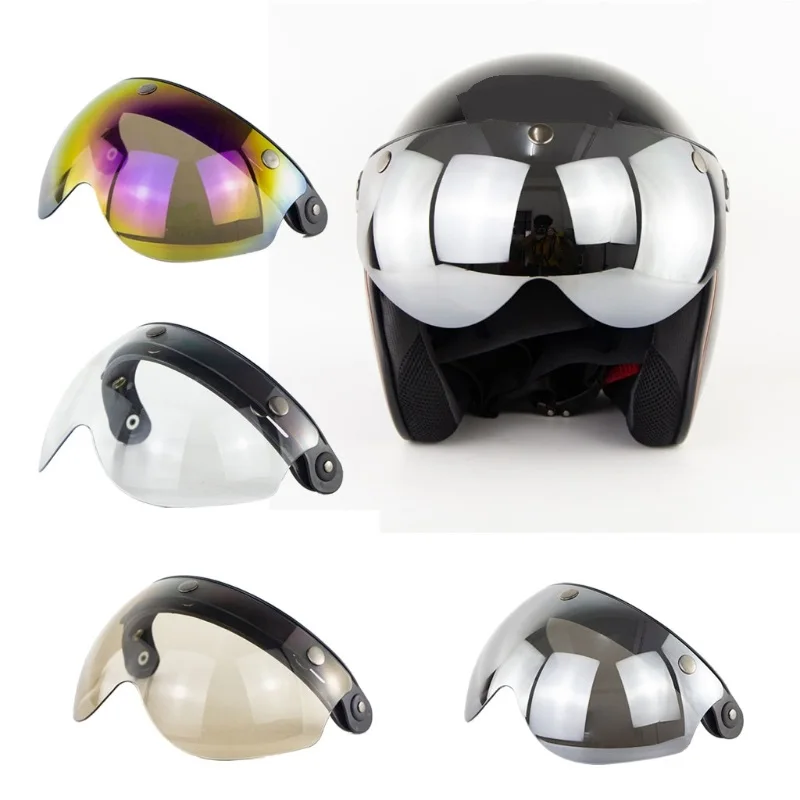 

W glasses 3 Snap 3/4 Helmet Shield with FLIP UP Hinge for TORC T50 Vintage Motorcycle Helmets