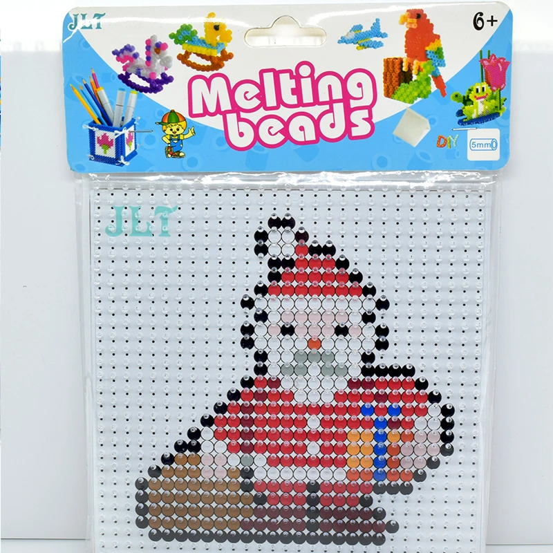 

JINLETONG Hama Bead 5mm Set Fuse Bead Toy Hama Bead 3D Puzzle DIY Toy Cartoon Santa Circle Children's Educational Toy Gift