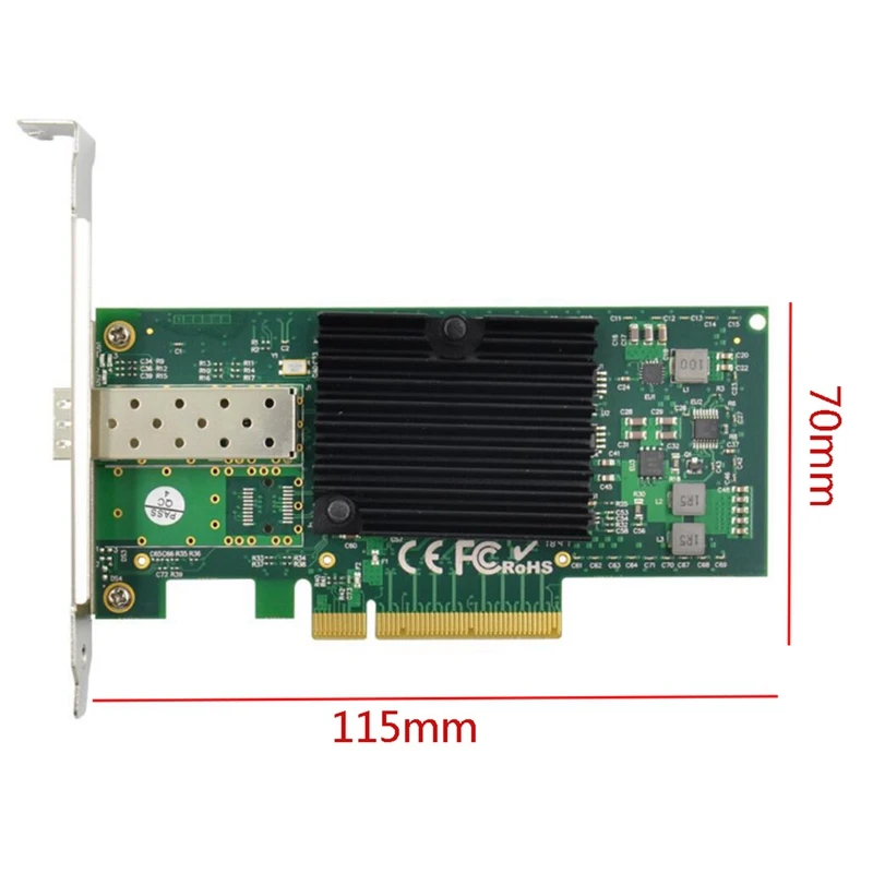 

PCI-E X8 10 Gigabit Server Fiber Network Card & 10 Gbps Network Card Single Port SFP Fiber Optic PCI Express Slot