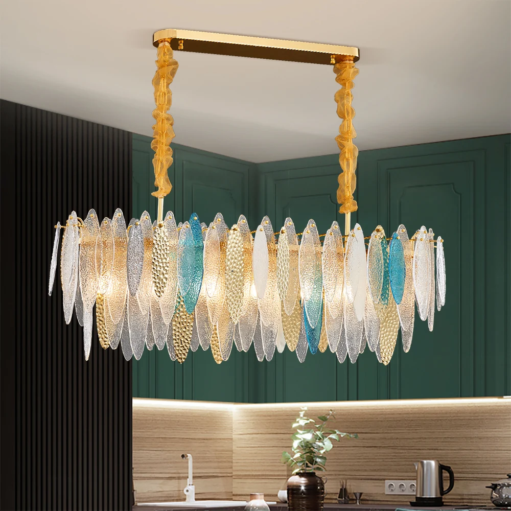 Прямоугольная хрустальная люстра освещение дымчато серый/Золотой матовый