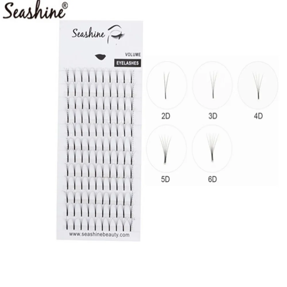 Накладные ресницы Seashine 2D/3D/4D/5D/6D из искусственной норки с длинным стержнем |
