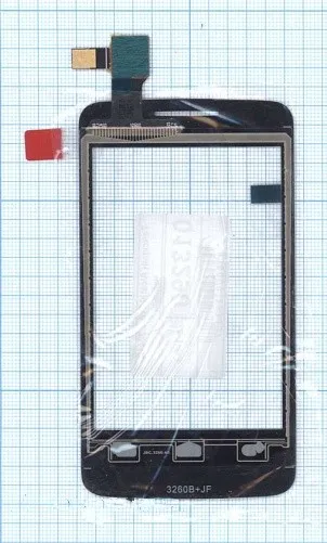 Сенсорное стекло (тачскрин) для Alcatel Tribe 3041D черный Диагональ 3.5 | ЖК-экраны