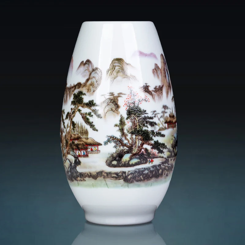 Декоративная керамическая ваза Jingdezhen фарфоровая с пионами пейзажем | Дом и сад