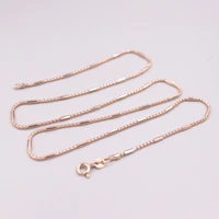 au750 pure 18k rose gold necklace popcorn long beads link chain necklace 4g 18inch for women lucky gift