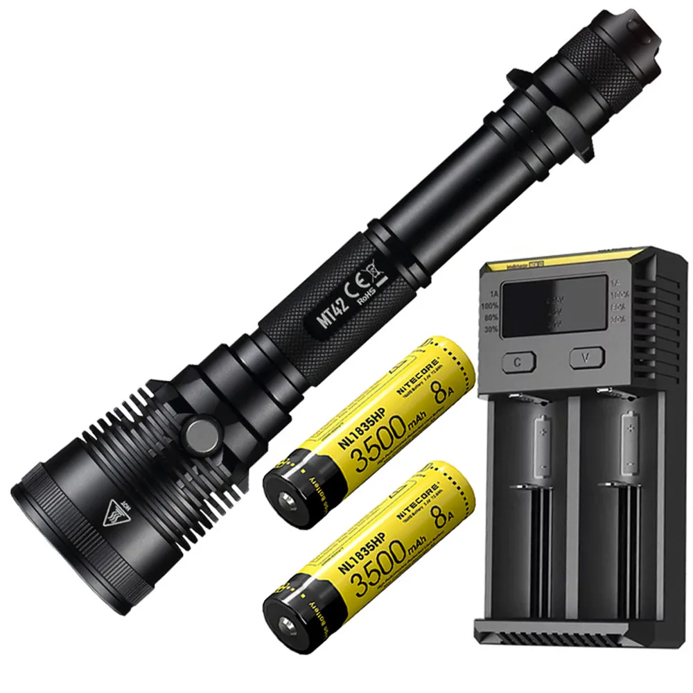 MT42 NL1835HP NEW I2 NITECORE MT42 тактический фонарь CREE XHP35 HD светодиодный макс. 1800 люмен дальний бросок 470 метров уличный охотничий фонарь-прожектор - Испускаемый цвет: MT42 NL1835HP NEW I2