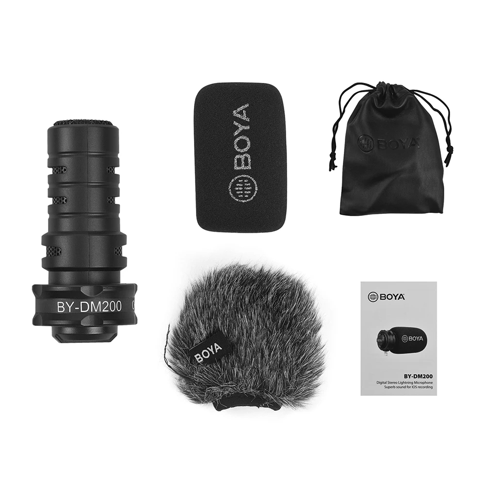 BOYA BY DM100 DM200 A7H цифровой конденсаторный стерео микрофон для iPhone Samsung Android телефонов