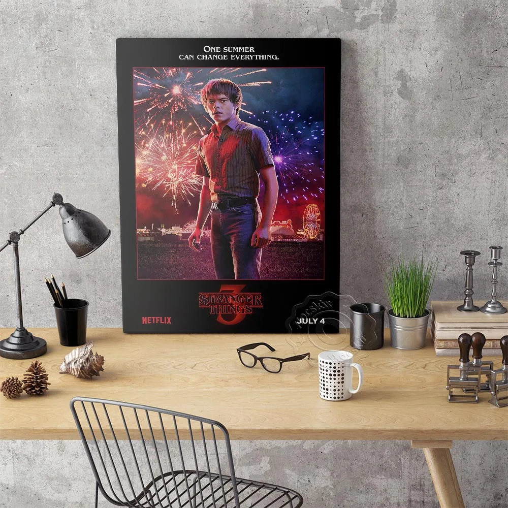 

Vintage Canvas Prints Wall Pictures Stranger Things TV Season 3 Retro Posters Wall Art Painting Home Room Decor Wall Stickers