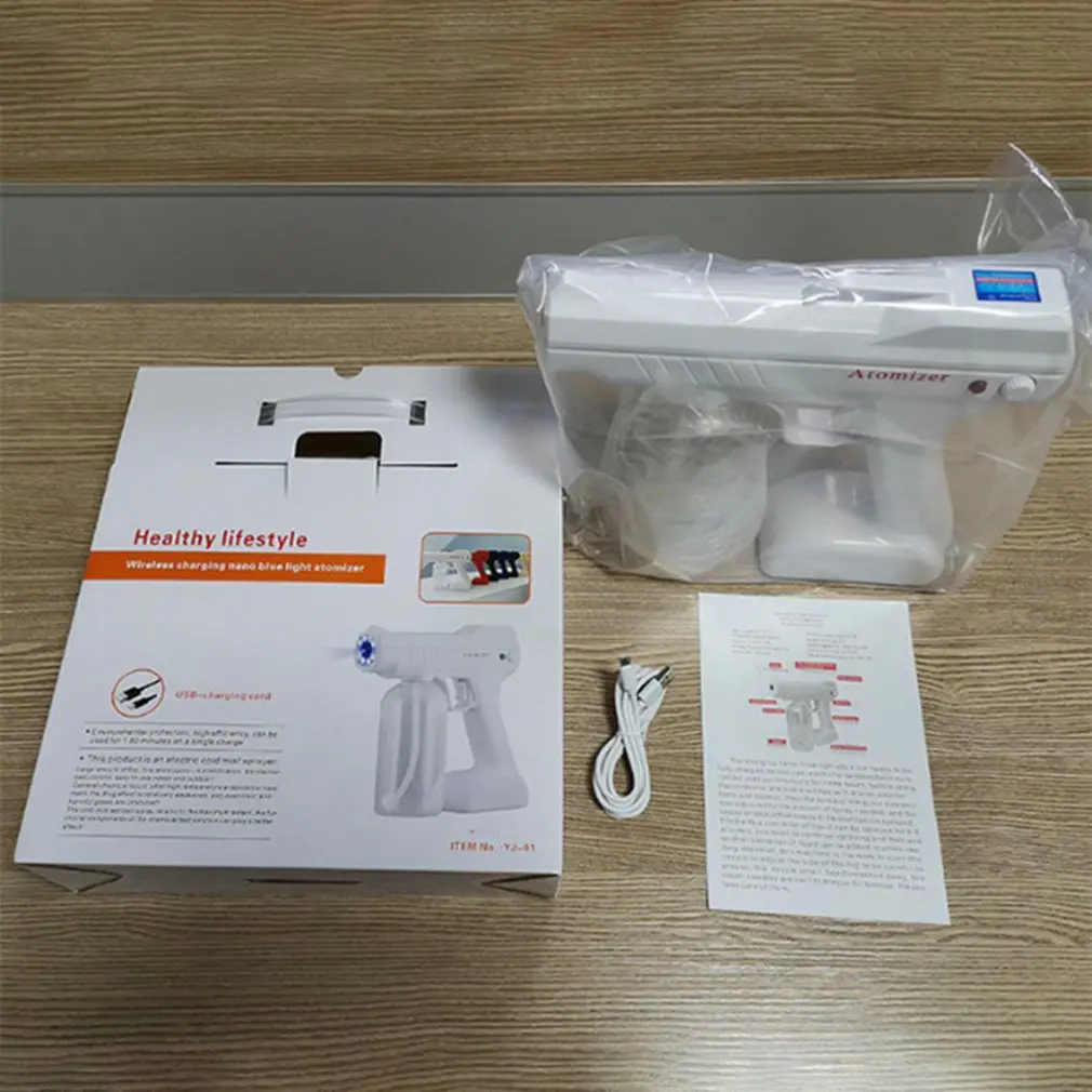 

Ultraviolet Atomizing Disinfector Blue Nano Disinfection Sprayer Handheld Wireless Rechargeable Sterilizer