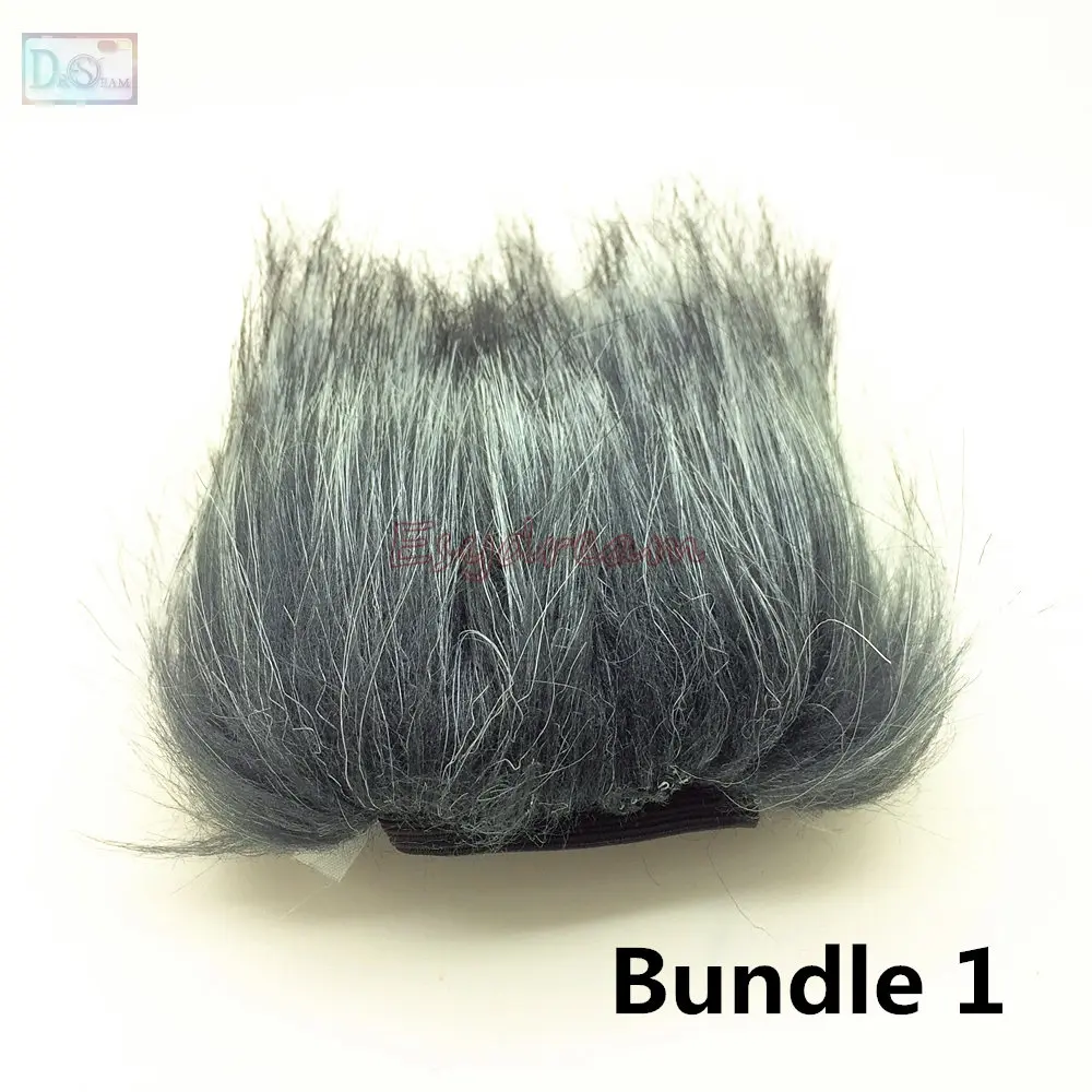 Bundle 1 Профессиональный открытый пыльный микрофон Меховой чехол ветровое стекло муфта для ZOOM H1 Deadcat Ветер щит микрофон - Цвет: Bundle 1