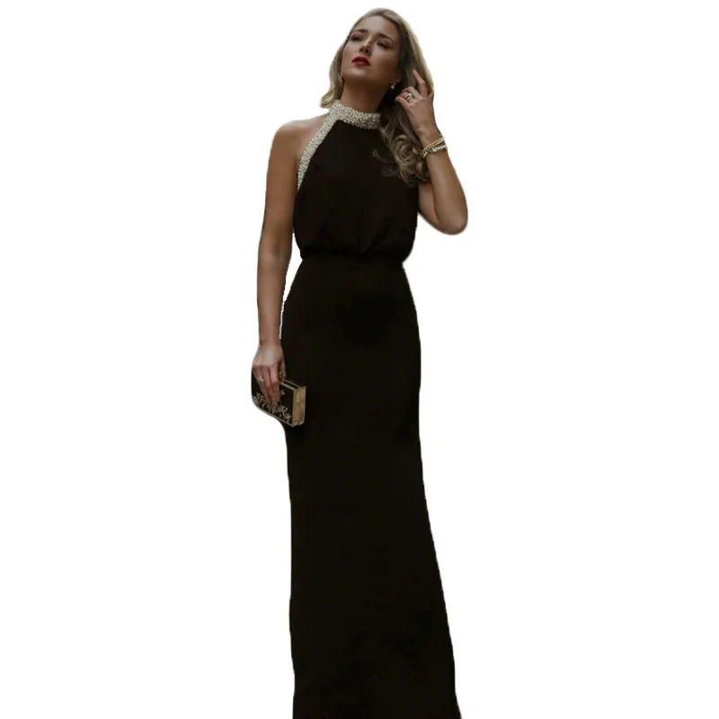 

2021 Sexy fashion Summer Sleeveless Straps Dress Women Dresses Low Chest Backless v Neck Party Dress Evening Dresses