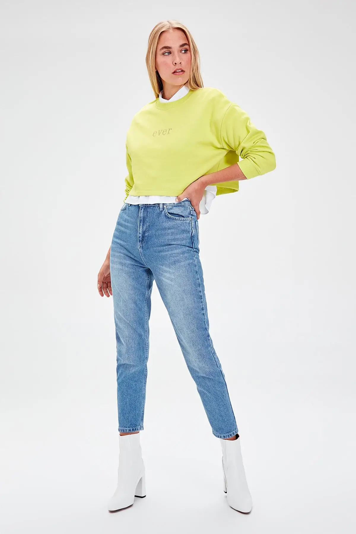 Trendyol Mavi джинсы для мамы TWOAW20JE0039| |