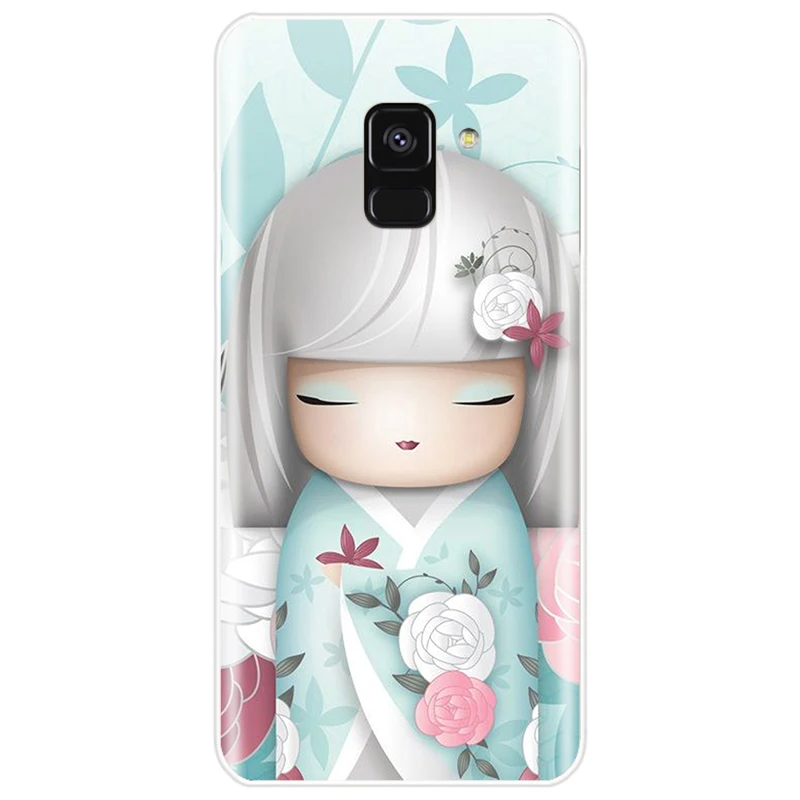 Kawaii японская кукла Kokeshi чехол ТПУ для телефона Samsung Galaxy A5 A7 A8 2015 A3 2016 2017 A9