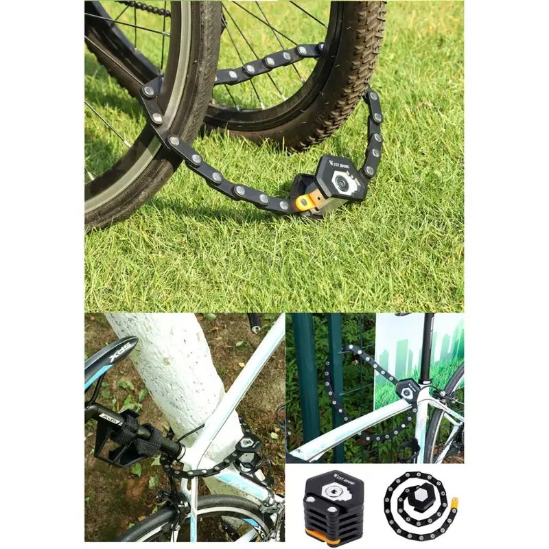 

Bike Motorcycle Folding Lock Anti-Theft Strong Safety Portable Battery Car Bicycle Foldable Locks Chain