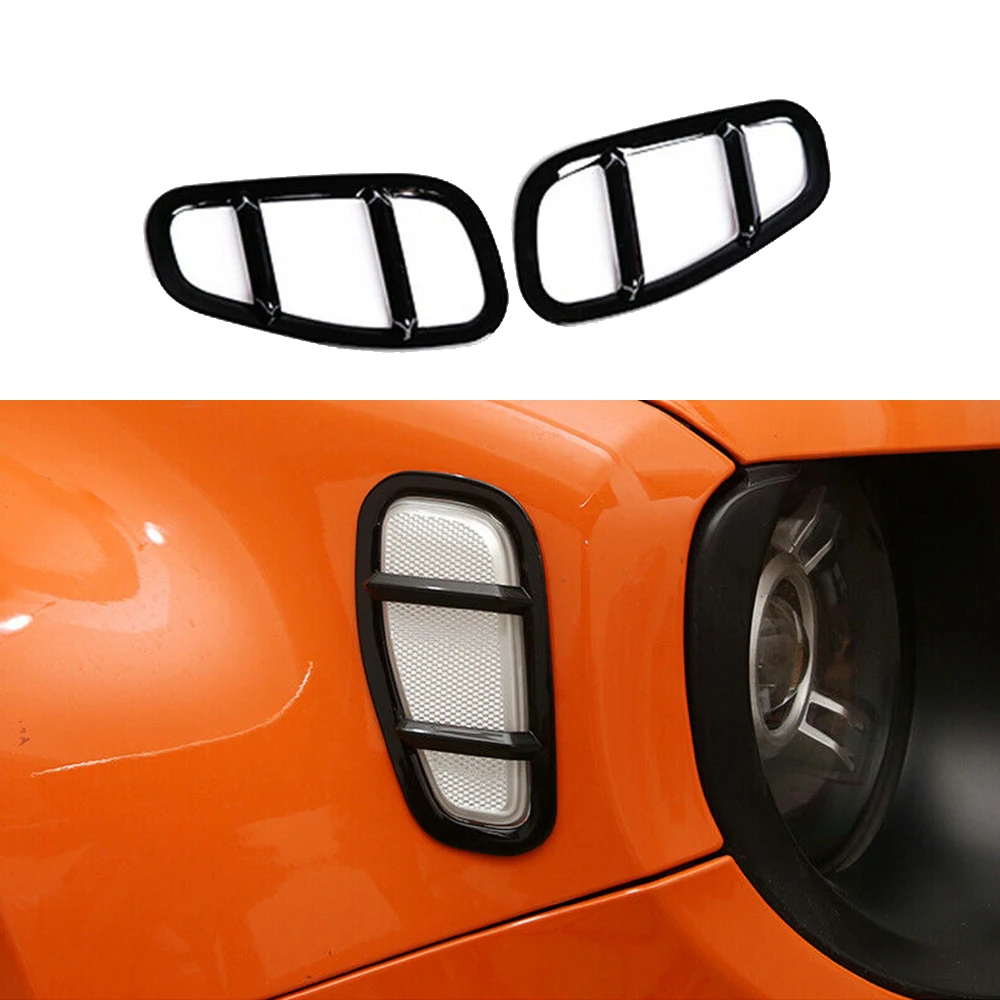 Защитная боковая лампа чехлы наклейка Декор отделка 2 шт. для Jeep Renegade 2015 2019 черный