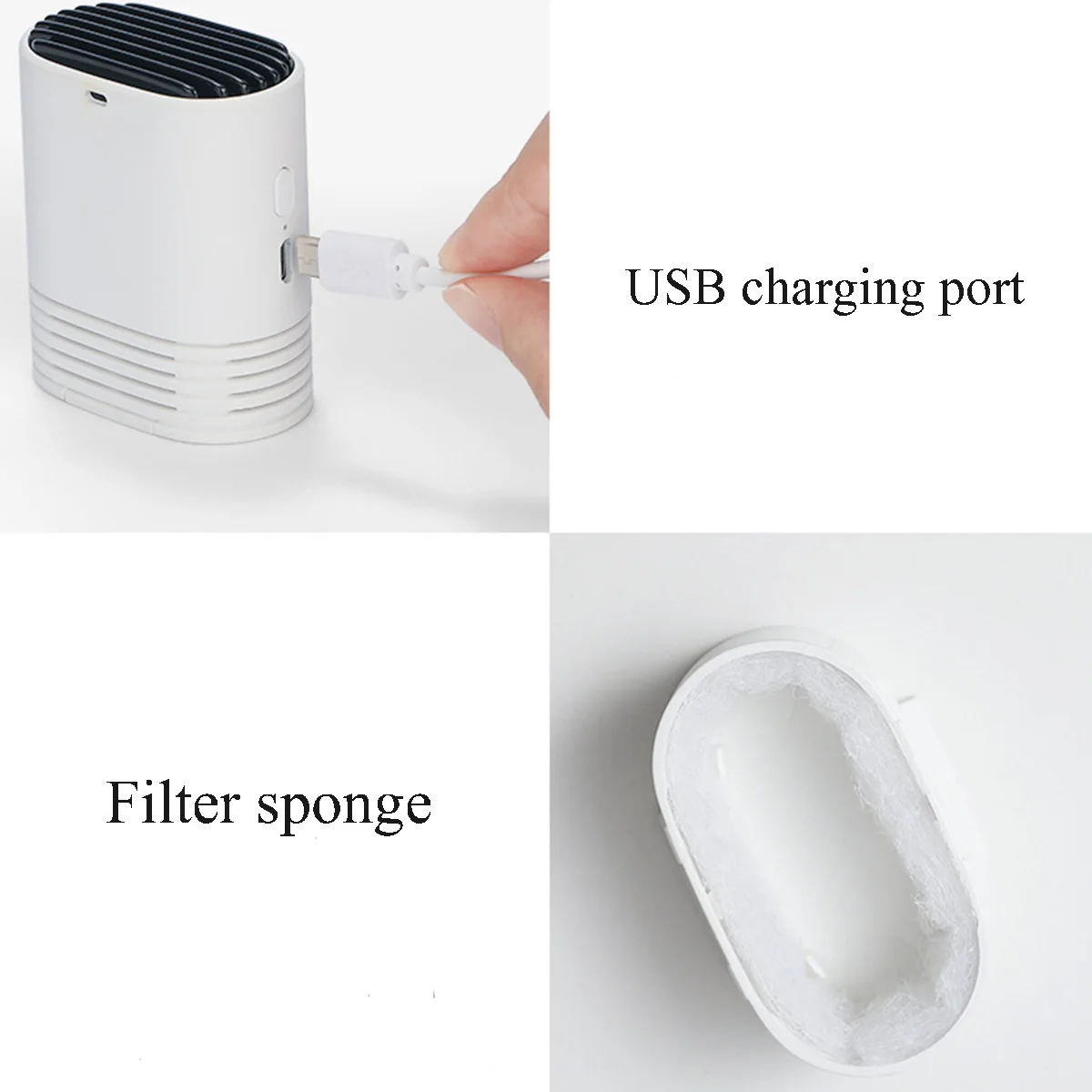 

Mini Air Purifier Personal Desktop Air Cleaner Electric Air Freshener USB Car Air Purifier HEPA Vehicle Air Ionizer Disinfection