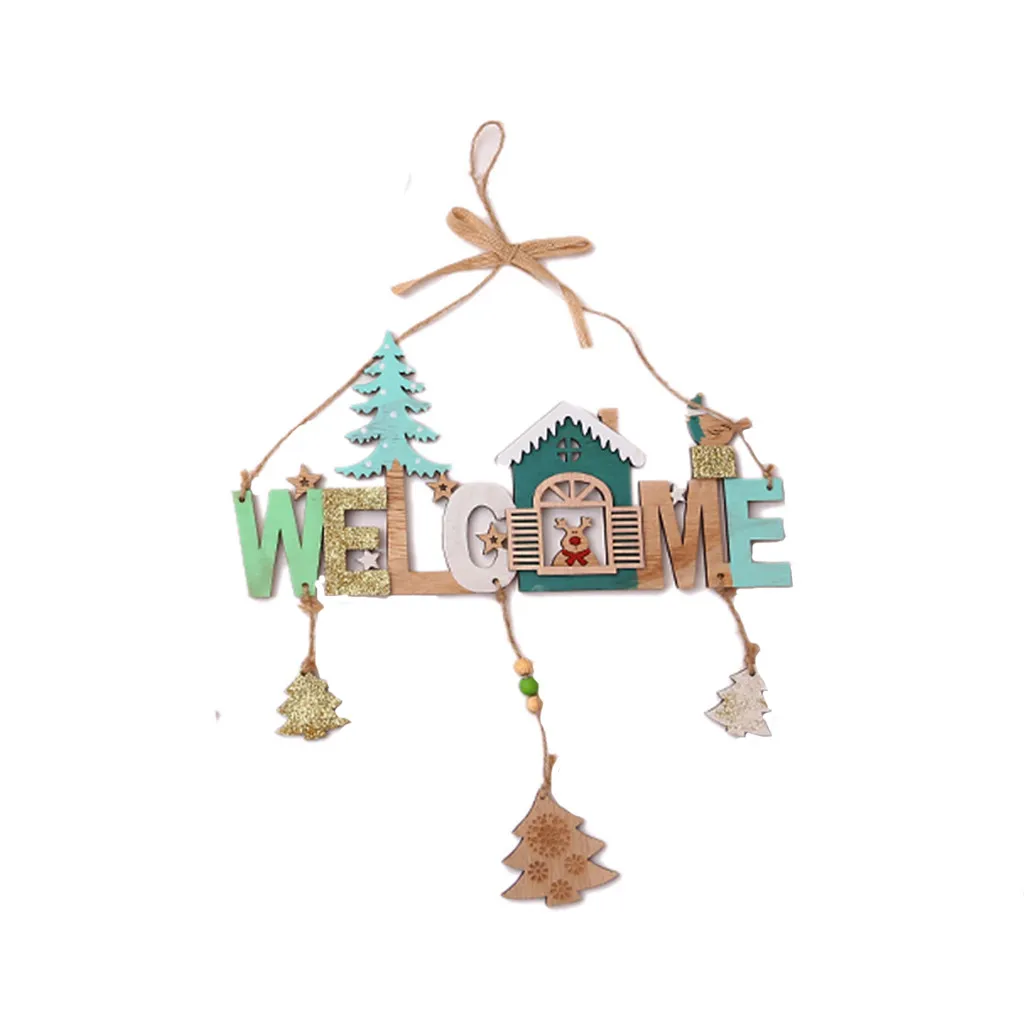 Рождественские украшения для дома деревянная новогодняя елка ветряной
