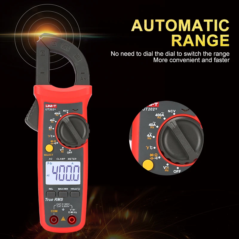 UNI-T UT201+/UT202+/UT203+ Handheld Digital Clamp Meter AC/DC Current Tester Multimeter True RMS Auto Range Measurement | Инструменты