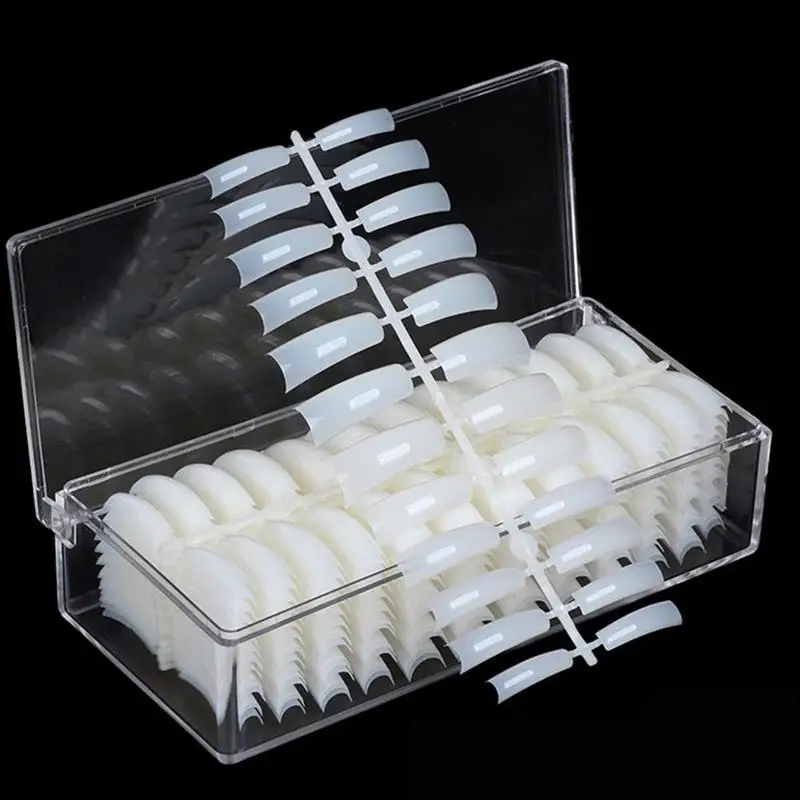 

Manicure Tool Fake Nails 500 Pcs Europe Style French C Decorations Nail Curve Decal Art Tips For Women Acrylic False O4Q8