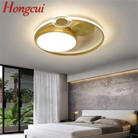 hongcui nordic ceiling light modern simple gold lamp fixtures led home for living dining room