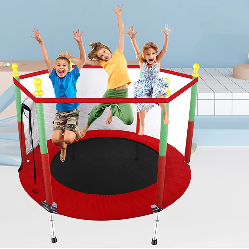 

Indoor Trampoline with Protection Net Adult Children Jumping Bed Enclosure