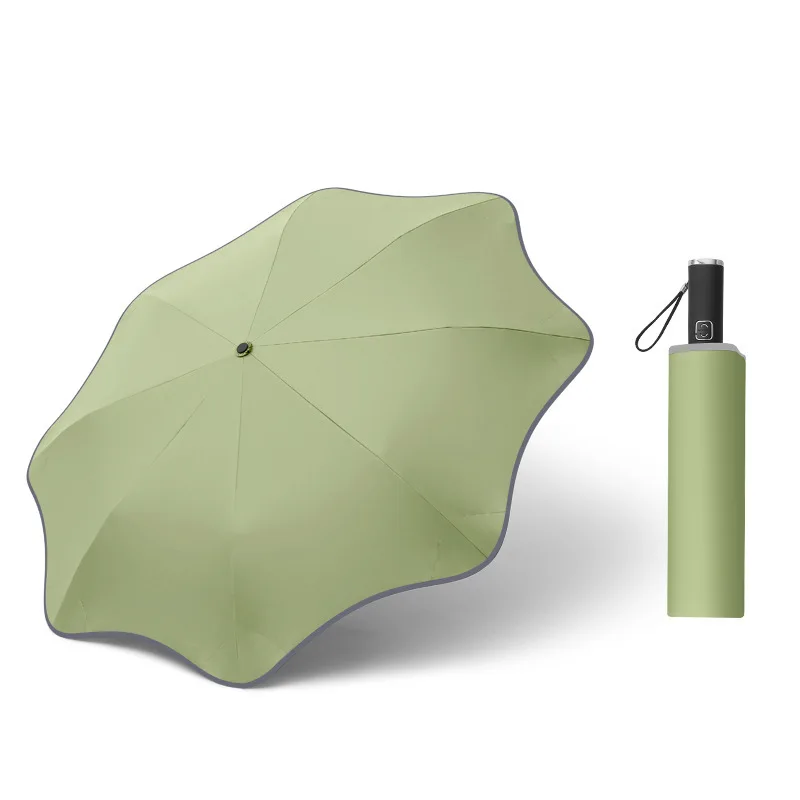 

Анти-УФ полностью автоматический Бизнес зонтик 3 складной мужской женский зонтик дождь Для женщин ветрозащитный роскошный зонтик для мужчи...