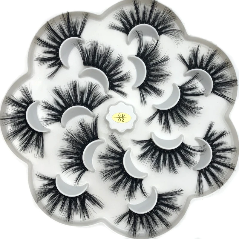 7 пар с фокусным расстоянием 25 мм 5D толстые Искусственные ресницы длинные макияж