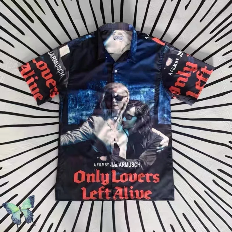 

2021ss WACKO MARIA Men Women Only Lovers Full Print Short Sleeve Shirt
