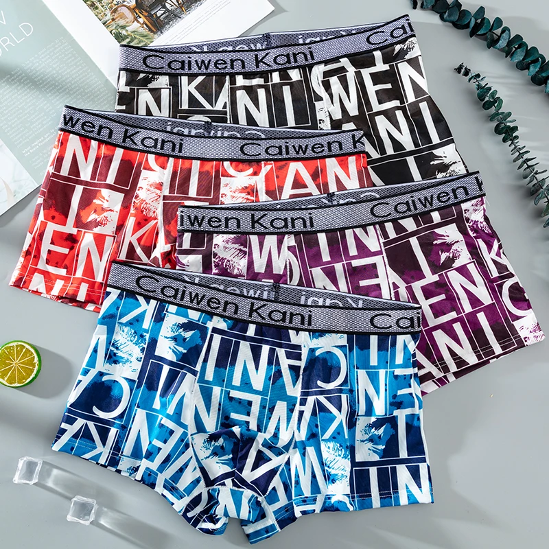 Сексуальные мужские трусы боксеры из мягкой дышащей ткани мужское нижнее белье