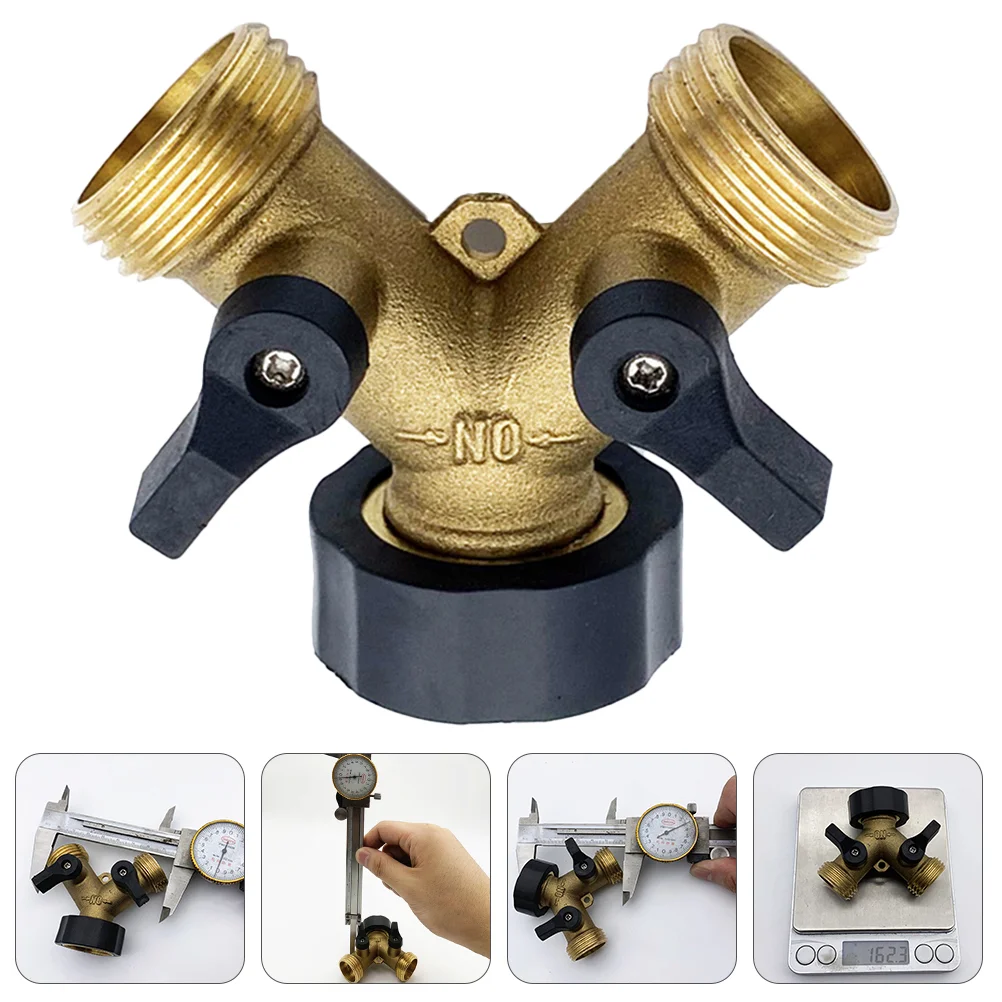 

Garden Hose Diverter Heavy Duty Hose Connector Brass 2 Way 3/4" Hose Splitter