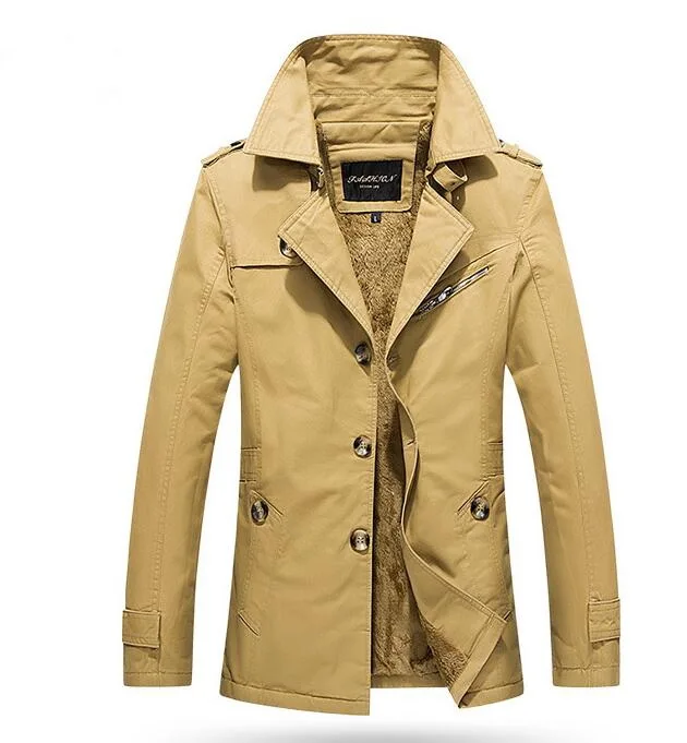Тренч мужской модная ветровка теплая верхняя одежда Брендовое пальто длинный