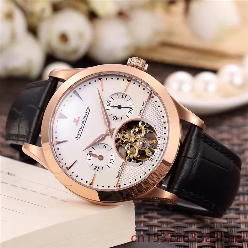 

Jaeger-LeCoultre- watch men's skeleton automatic mechanical AAA watch gold skeleton retro men's women watch quartz watch